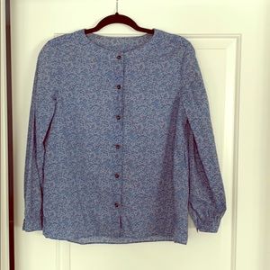 A.P.C collarless liberty blouse